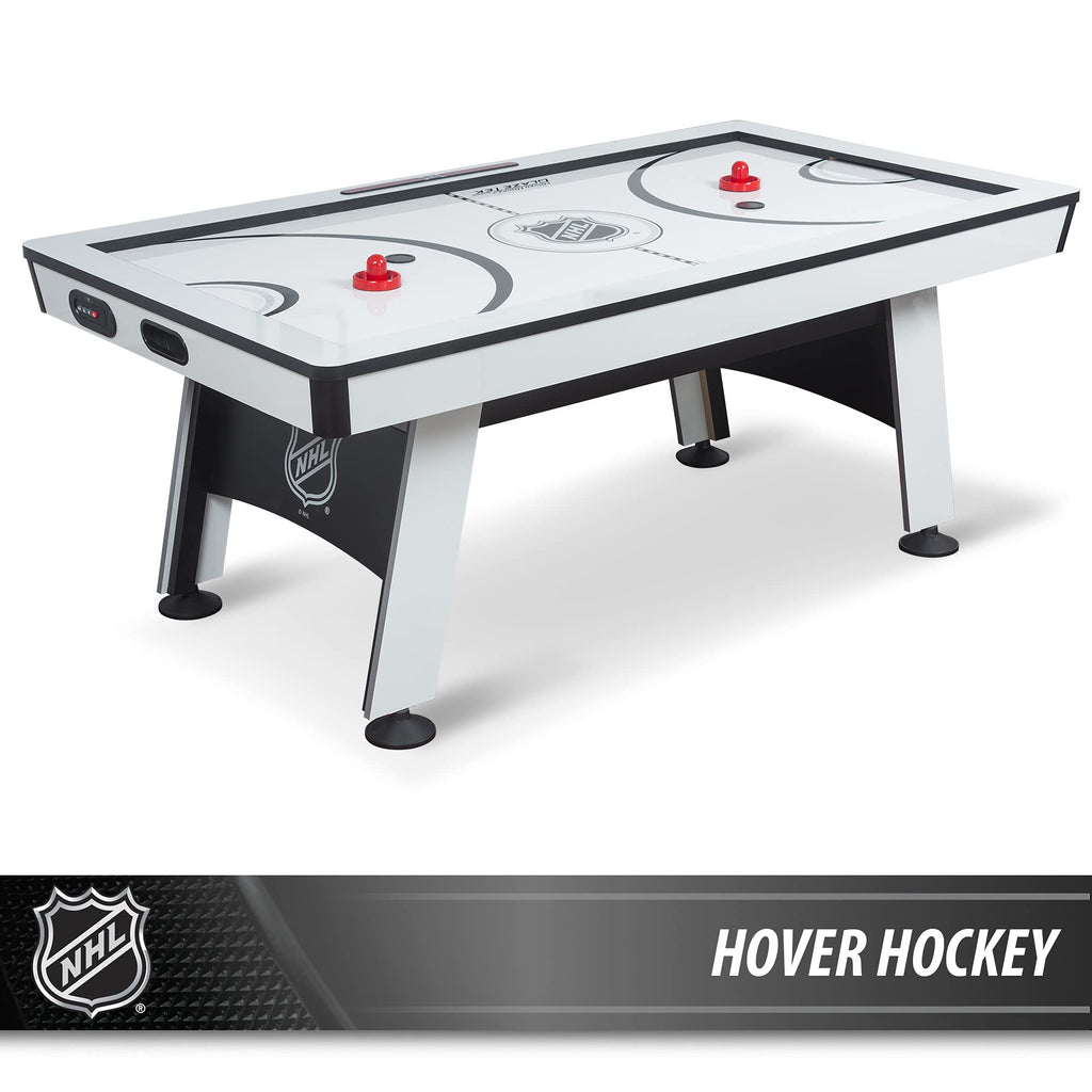 EastPoint Air Hockey Table - 80-Inch, White - LED Scoring & Stadium Sound for Home Arcade - Quick Table Tennis Conversion for Multi-Game Station - Smooth Coated Surface & Levelers for Gaming Stations