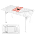 Crutello Fabric Cutting Table for Sewing Room - 48x24 inch Grid Top Folding Craft Table for Adults - Steel Folding Storage Legs for Sewing Machine, Hobby and Crafting Room - Patent Pending