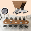 Folding Conference Table,Mobile Conference Room Tables with Wheels,47.2In Modern Seminar Tables,Flip Top Training Table for Office Classroom,Space-Saving Design