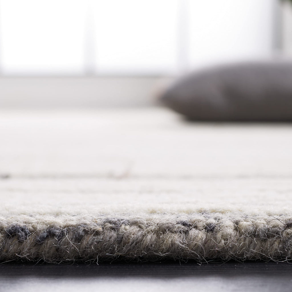SAFAVIEH Area Rug 8x10 - Metro Collection - Large - Grey & Ivory, Handmade Wool, Modern Design, Ideal for Living Room, Bedroom, Office, Dining Space (MET995F)