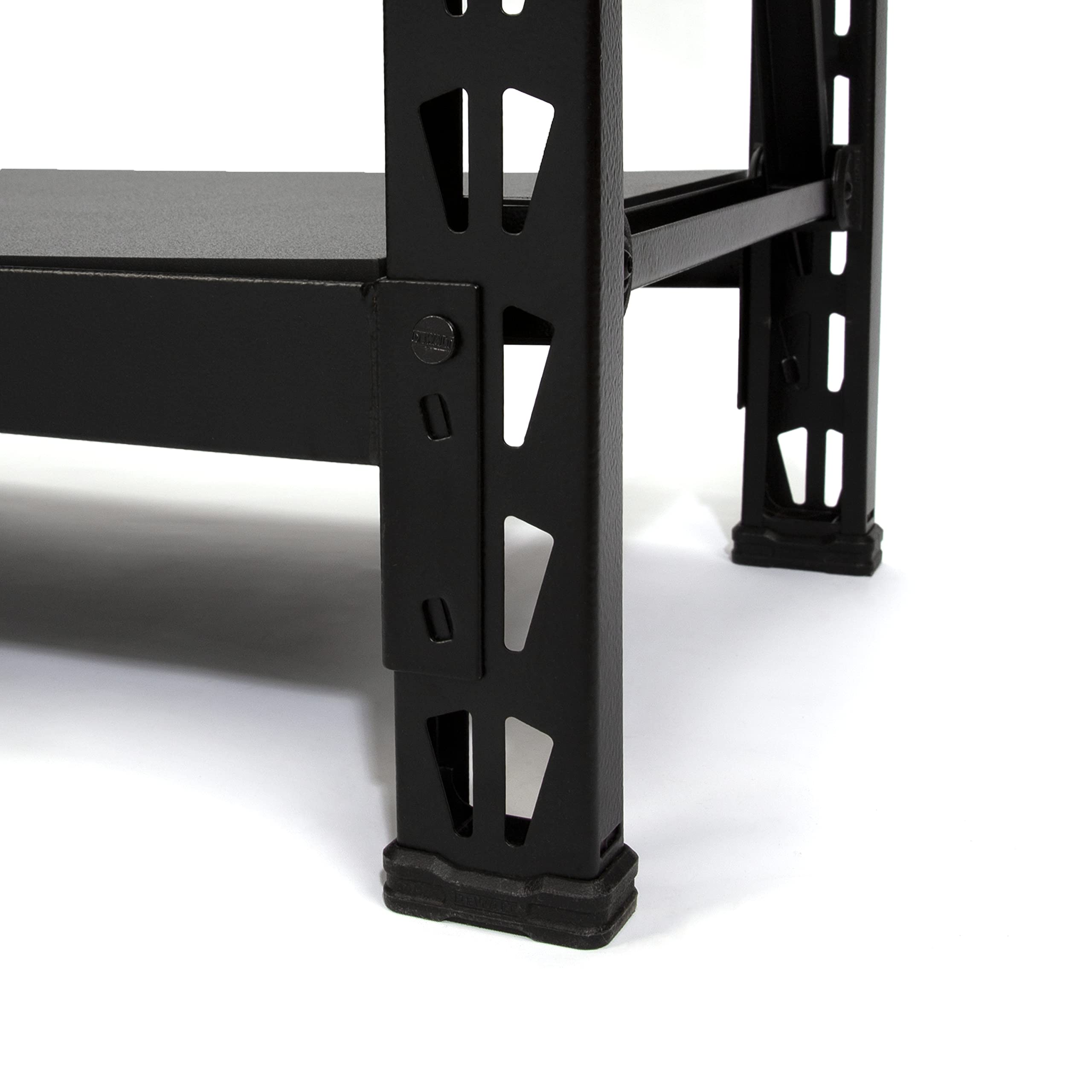 DEWALT 41658 DXST4500BLK 3-Shelf Industrial Storage Rack with Laminate Deck - 50”W x 18”D x 48”H, Black