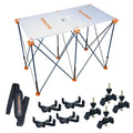 POWERTEC 72310 Arachni-Flex Portable Workbench - 24" x 48" PVC Waterproof Foldable Tabletop w/Quick-Insert Locks & 2x4ft Collapsible Workstand 2500 lbs Capacity 36 Inch Work Height