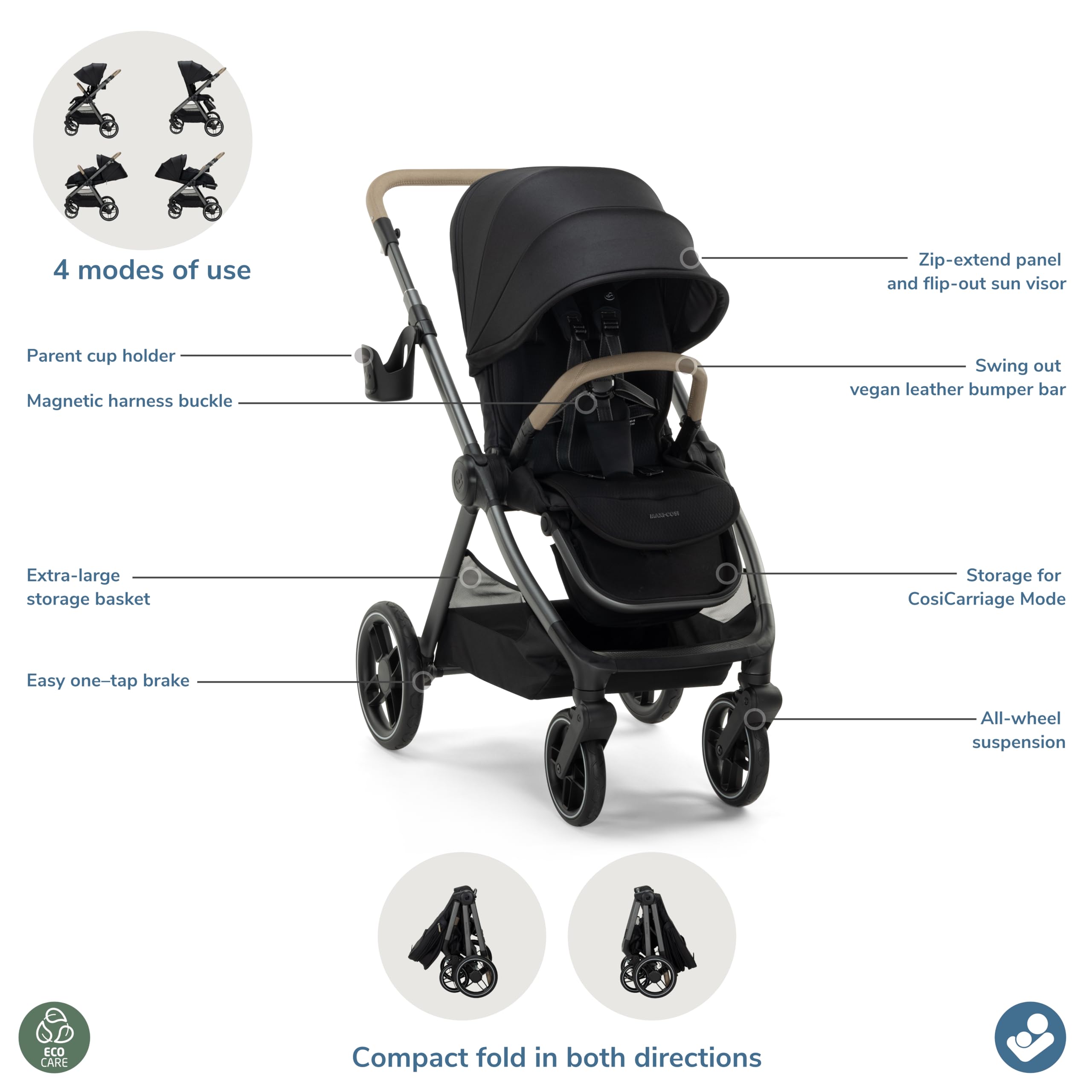 Maxi-Cosi Oxford Modular Stroller, Caspian Caviar