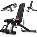 Adjustable Weight Bench, Commercial Grade 1200LB Workout Bench Press Set for Home Gym Strength Training Exercise, Incline Bench with 12+3 Adjustable Backrest&Seat Positions for Full Body Fitness