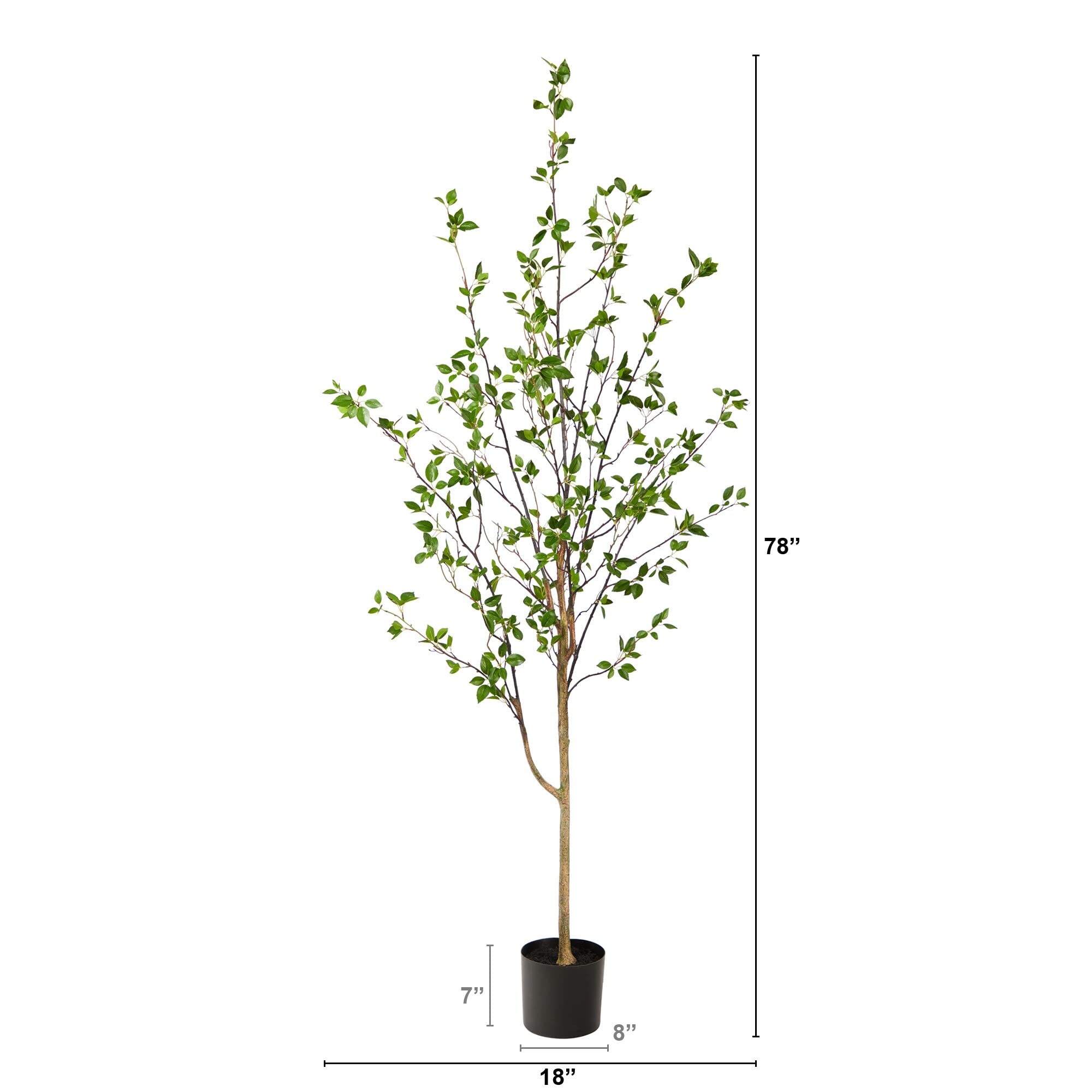 Generic 6.5' Minimalist Citrus Artificial Tree 6.5 Black