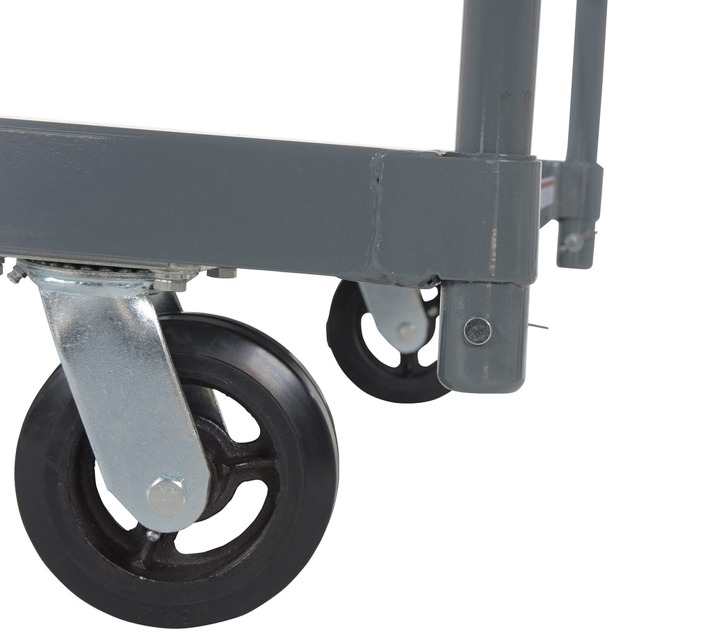 Vestil ECSPT-3060 Steel Smooth Deck Platform Truck 30 in. x 60 in. 2000 Lb. Capacity Gray