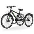Slsy Adult Mountain Tricycle, 7 Speed Three Wheel Bike, 24/26 Inch Adults Trikes for Seniors with Shopping Basket, Exercise Men's Women's Tricycles