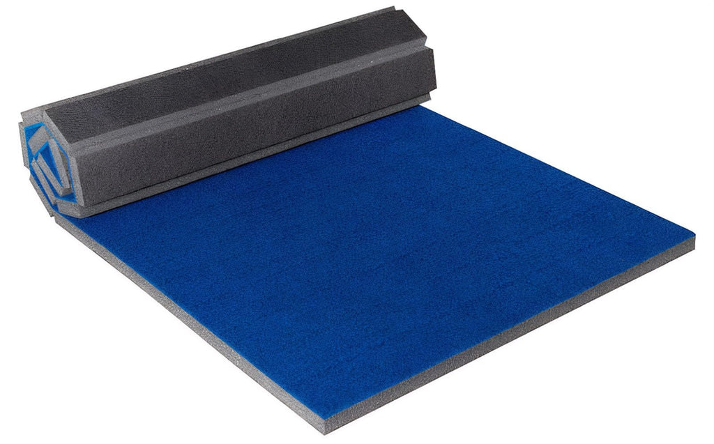 Premium Indoor Gymnastics Track Exercise Mat with Grippy Gym Carpet Top - Sturdy Foam Wrestling Mat for MMA, Cheerleading, and Fitness - Roll Out Design for Easy Setup