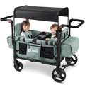 Sekey Wagon Stroller for 2 Kids, Luxury 4-in-1 Stroller Wagon - Premium Quality with Convertible Seats, Adjustable Push Handles, Removable Canopy, Snack Tray & Cooler, US Certified.