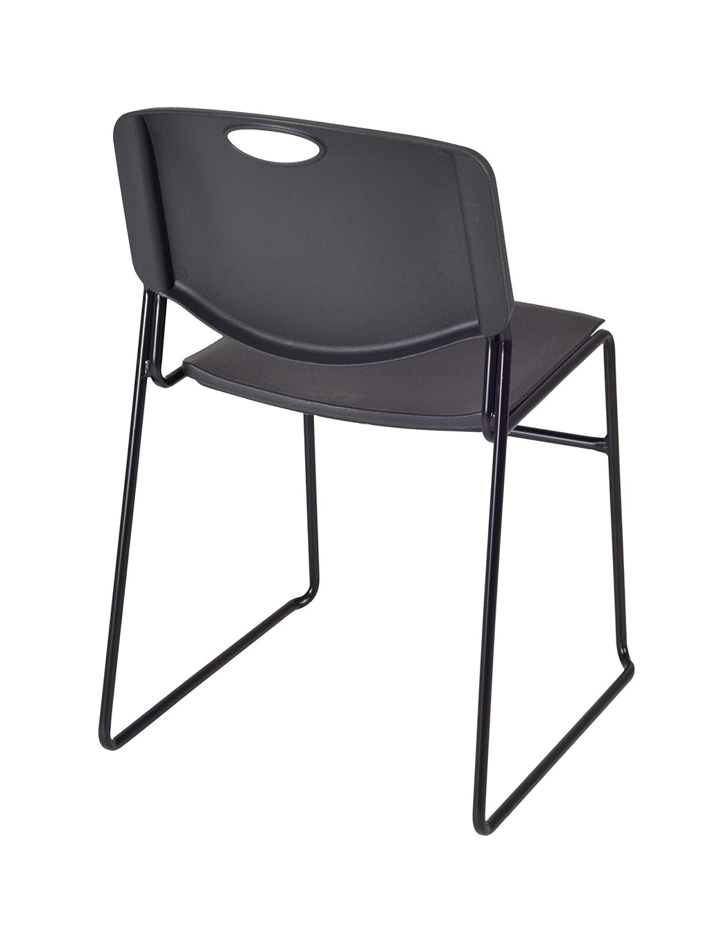 Regency Kobe 60 x 30 in. Flip-Top Training Nesting Table- Noble Oak, 2 Zeng Stack Chairs- Black