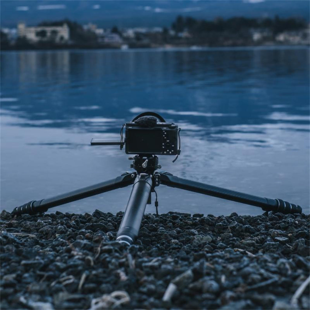 Falcam F38 Pro TreeRoot Quicklock Travel Camera Tripod, 61" Carbon Fiber Portable DSLR Professional Camera Stand Photography Panoramic Pan Tilt Stand for Sony for Canon for Fuji Carry Strap Holes
