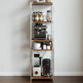 Achene 5-Tier Industrial Bookshelf, Storage Bookcase for Living Room, Bedroom, Home Office, and Kitchen, 18"x18"x67" Inches (Dark Walnut, 5T18IN)