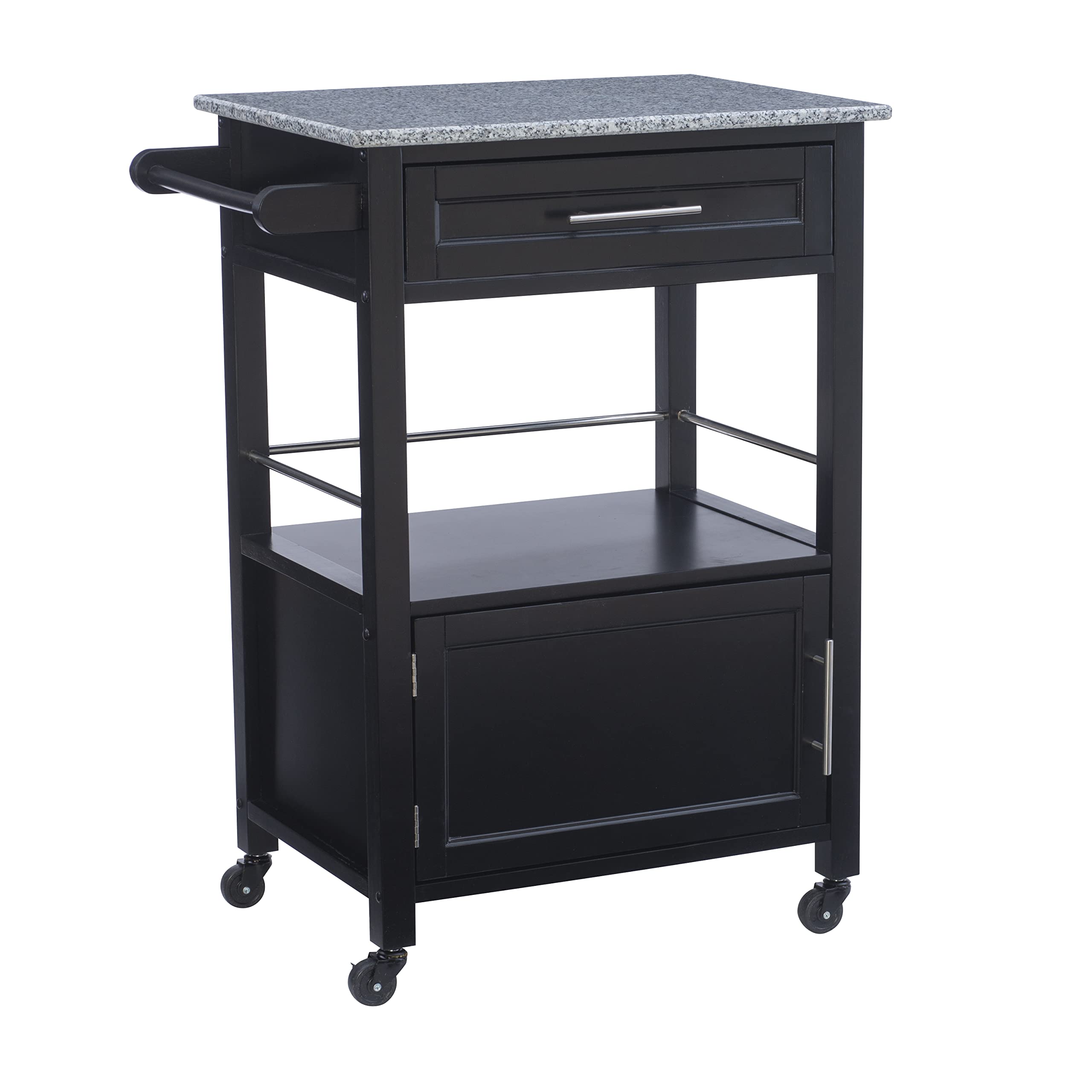 Linon Cayden Black Kitchen Cart,