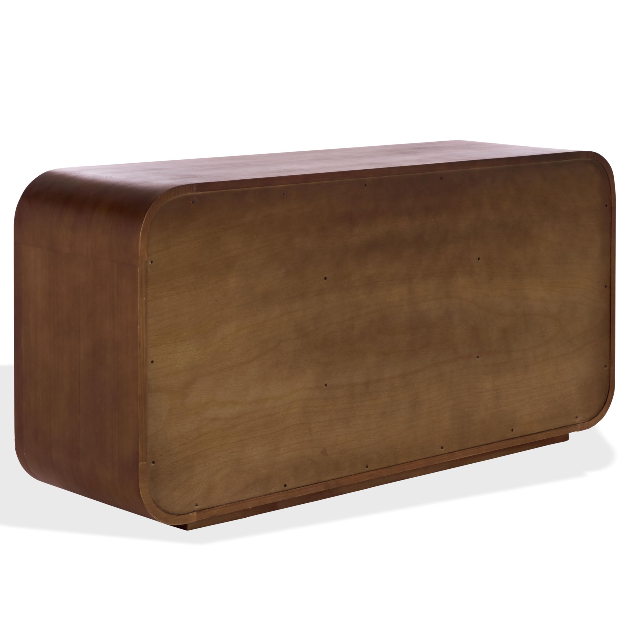 SAFAVIEH Couture Collection - Herald Brown Wood Sideboard, Modern 3-Shelf Storage Cabinet, Fully Assembled (SFV5547A)