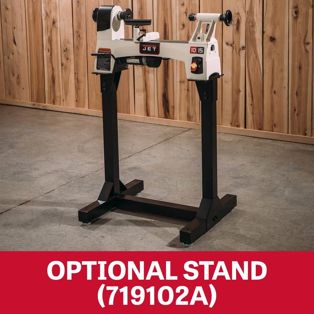 JET 10" x 15" Variable Speed Benchtop Woodworking Lathe, Wood Turning Machine, 1/2 HP, 115V 1Ph (JWL-1015VS)