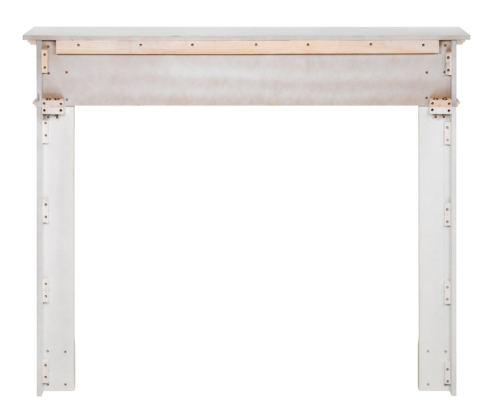 Pearl Mantels ARYB48520 Furniture for Your Fireplace, Premium Grade A MDF White Mantel Surround, Crisp White Paint, Interior Opening 48" W x 42" H
