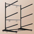 NIMBLERACK 3-Tier Kayak Storage Rack, Heavy Duty Free-Standing Canoe Stand 330lb, 304 Stainless Steel Anti-Snap Molded Joint, Adjustable Vertical Holder for Garage Outdoor Lakeside Seaside(Black)