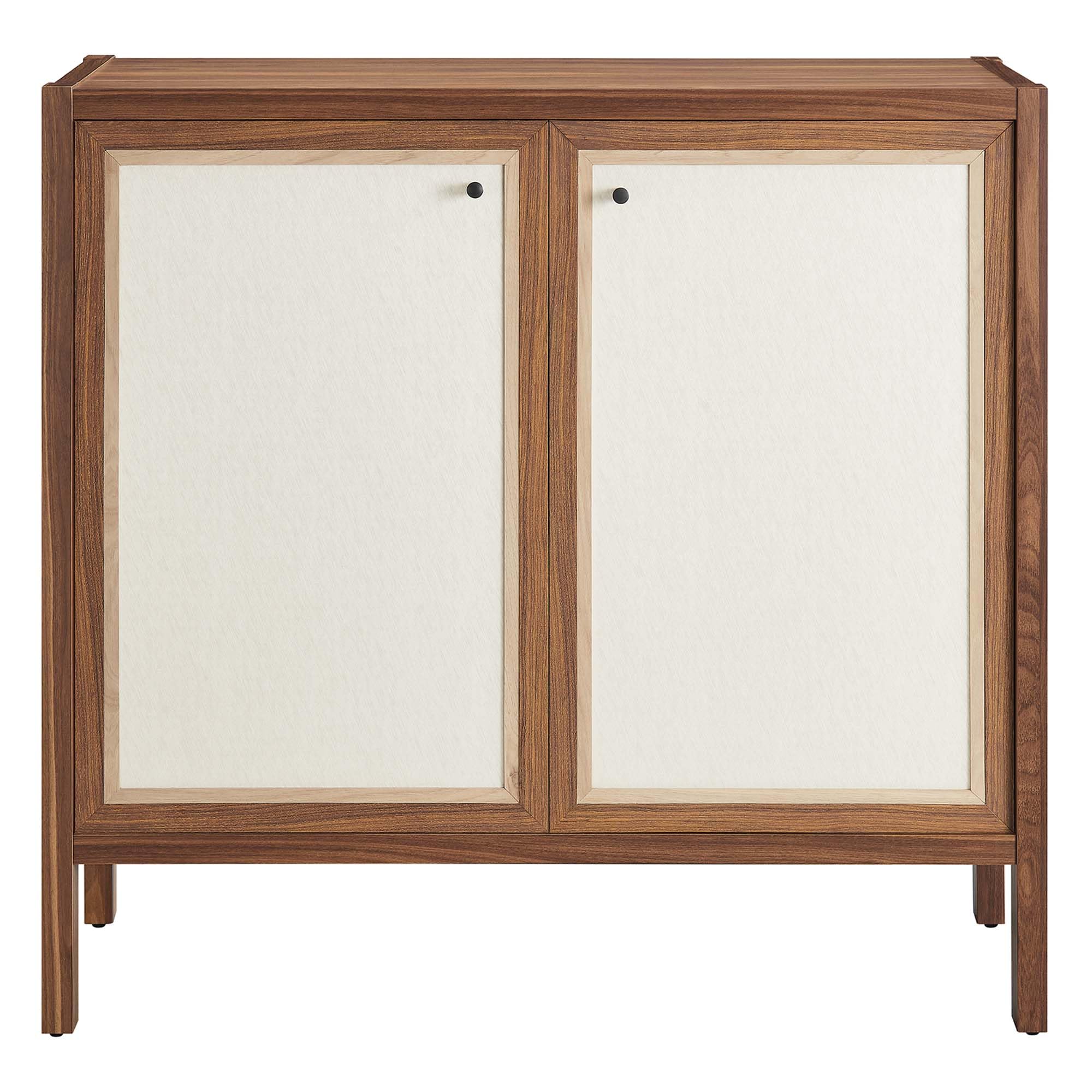 Modway Capri 33 Inch Sideboard Walnut, Hallway or Entryway Storage Cabinet with Doors, Mid-Century Modern Buffet Table or Credenza for Living or Dining Room