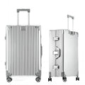 HotWay 28 Inch All Aluminum Checked In Luggage, Hard Shell Suitcase with Spinner Wheels and TSA Lock, Large Suitcase for Business Travel