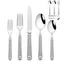 65-Piece Heavy Duty Silverware Set for 12, 18/10 Stainless Steel Forged Flatware Set, Flatware Set with Serving Utensil, Extra Thick Heavy Weight, Ideal for Gift