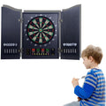 Electronic Dart Board, Wooden Box Dartboard with 12 Soft Tip Dart, 18 Inch LED Digital Dart Boards, Multiplayer/Multiple Ways to Play, Darts Competition