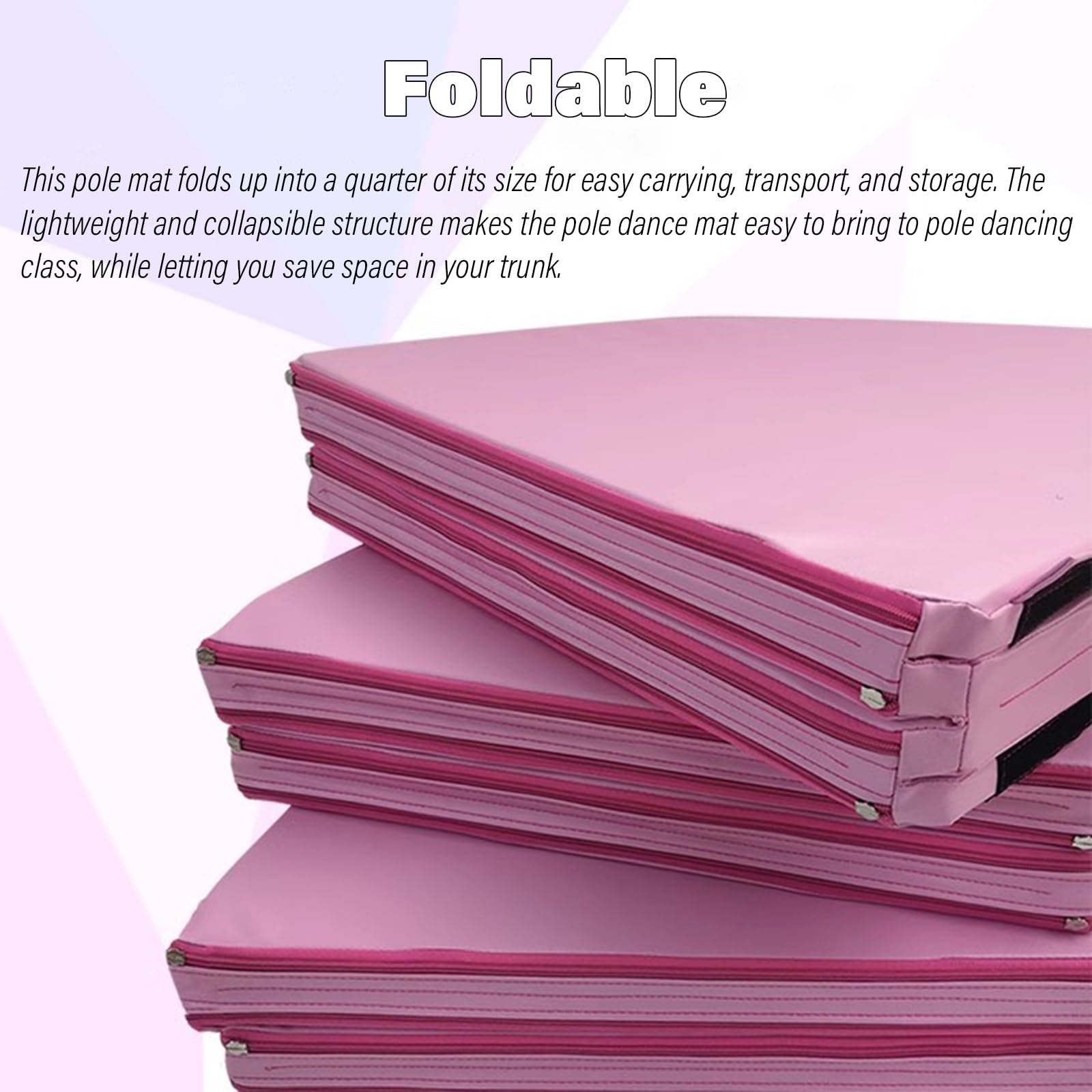 Pole Dance Mat, Fitness Gymnastic Yoga Safety Protection Pad, Foldable Shock Absorption Round Pole Crash Mat