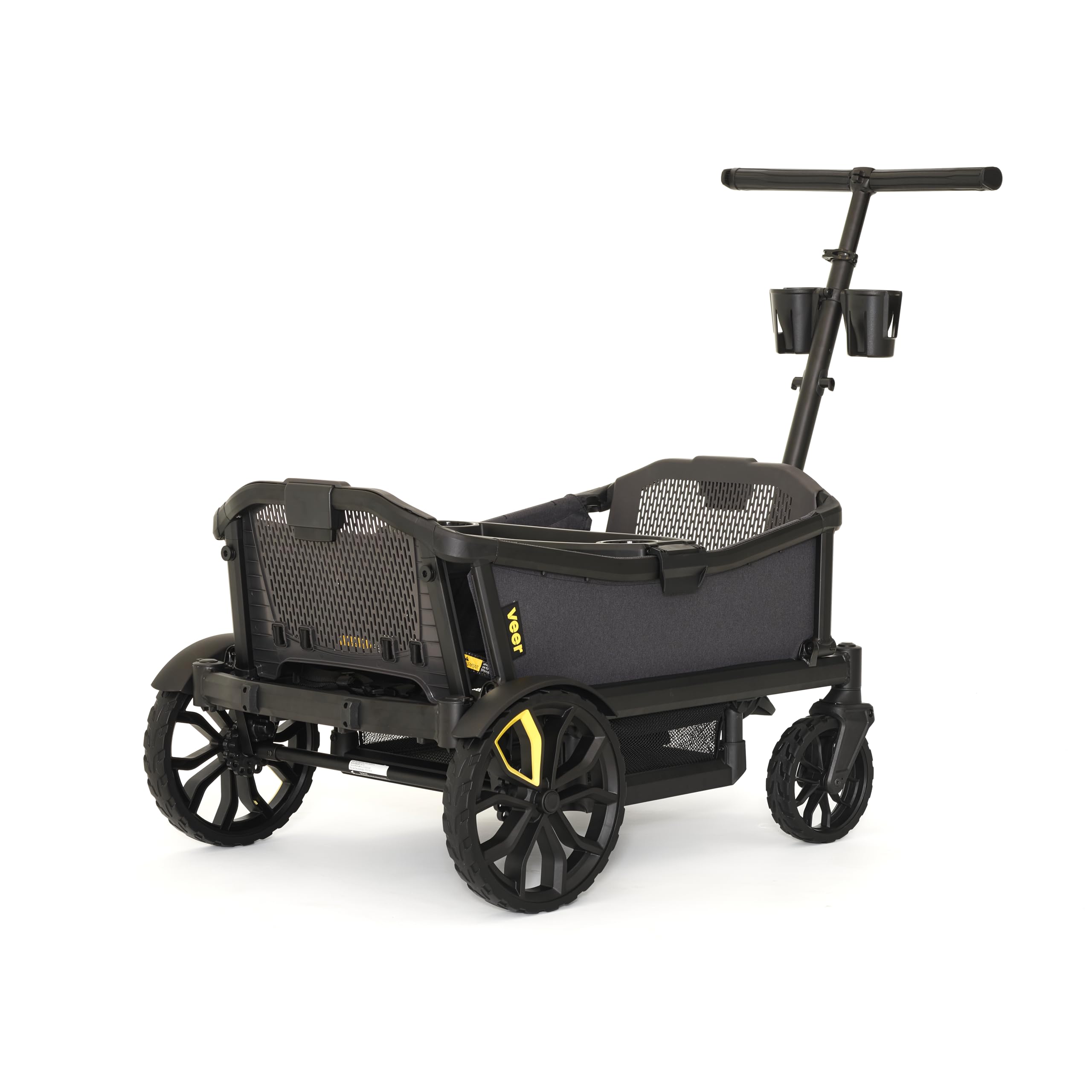 Veer All-Terrain Cruiser XL | Premium Off-Road Wagon Stroller for Babies, Toddlers, and Kids | Push/Pull/Push-Along Steering for Uneven Terrain | JPMA Certified | Lightweight and Collapsible | 4 Seats