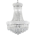 chandiry 10 Lights Chrome Finish Empire Crystal Chandelier Lighting for Dining Room Living Room Foyer Hallway Bedroom Entryway (Dia 18'')