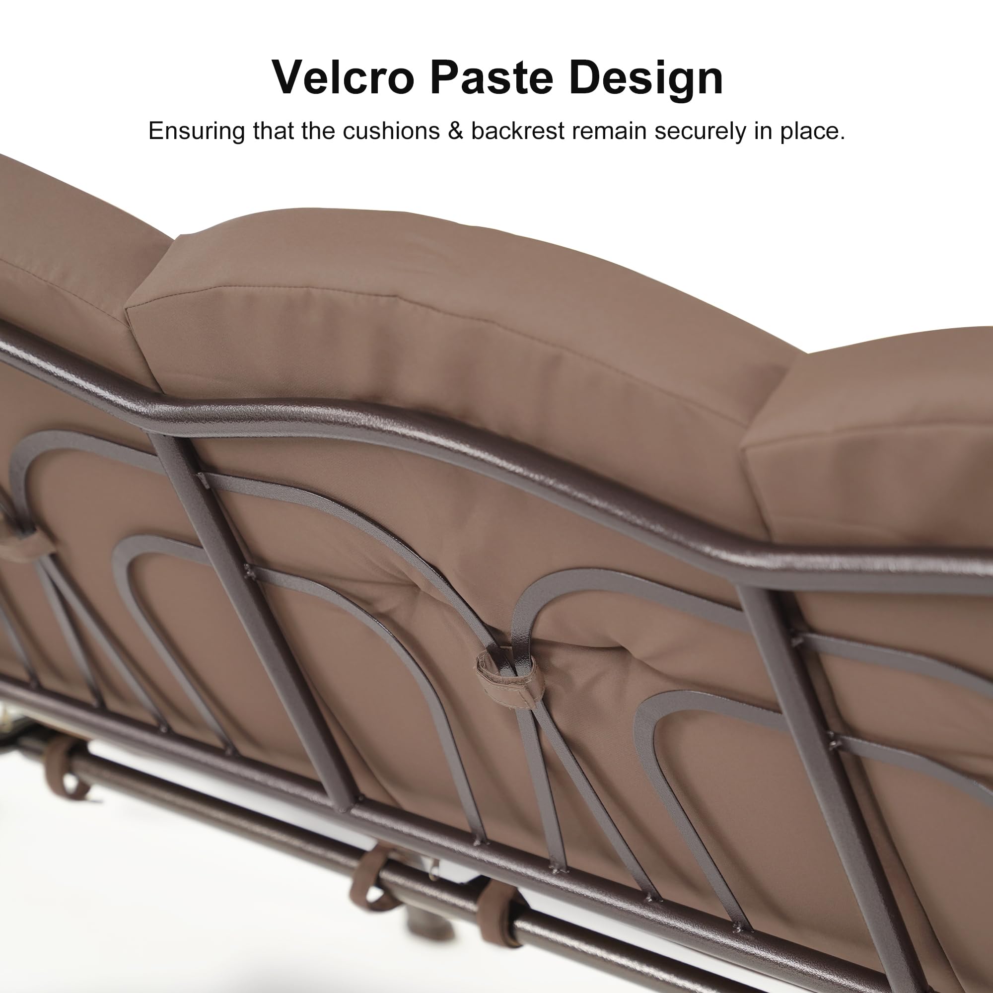 PURPLE LEAF 3-Seat Deluxe Outdoor Patio Porch Swing with Weather Resistant Steel Frame, Adjustable Tilt Canopy, Cushions and Pillow Included, Beige