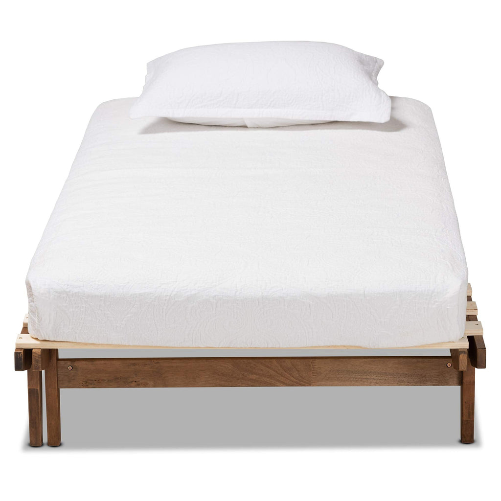 Baxton Studio Bed Frames, Twin/King, Walnut