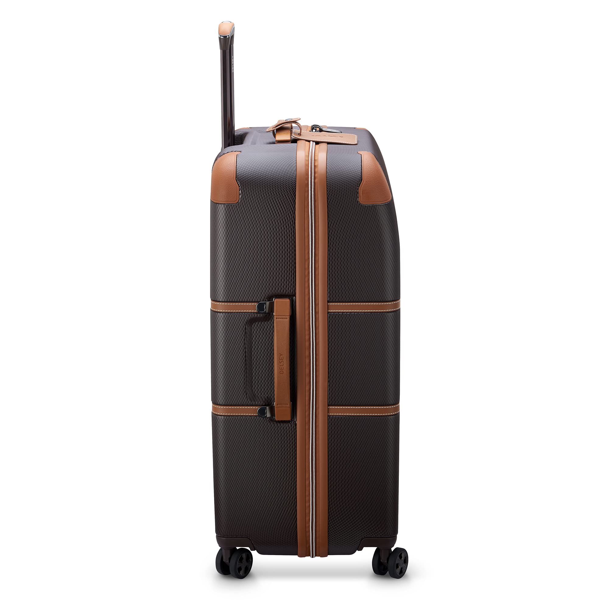 DELSEY PARIS Chatelet Air 2.0 - Hardside Checked Luggage 28 Inch Large - TSA Lock - 360° Spinner Wheels- Polycarbonate Travel Suitcase, Chocolate Brown