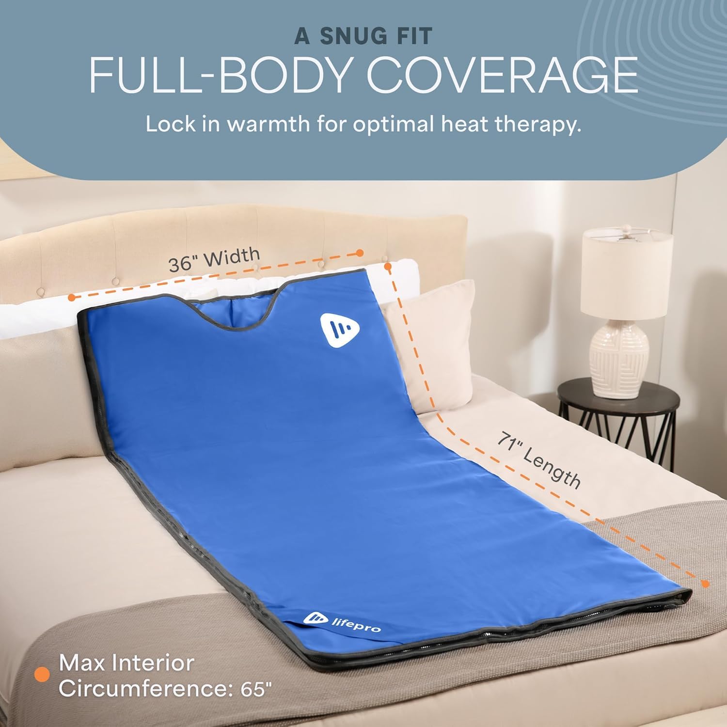 LifePro RejuvaWrap Infrared Sauna Blanket — Portable Sauna Bag with 9 Temp Levels Low EMF Far Infrared Heating — At Home Full Body Rejuvenation & Relaxation