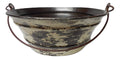 Simply Copper 15" Round Cottage Chic Copper Vessel BUCKET Bathroom Sink with Distressed Antique White Exterior