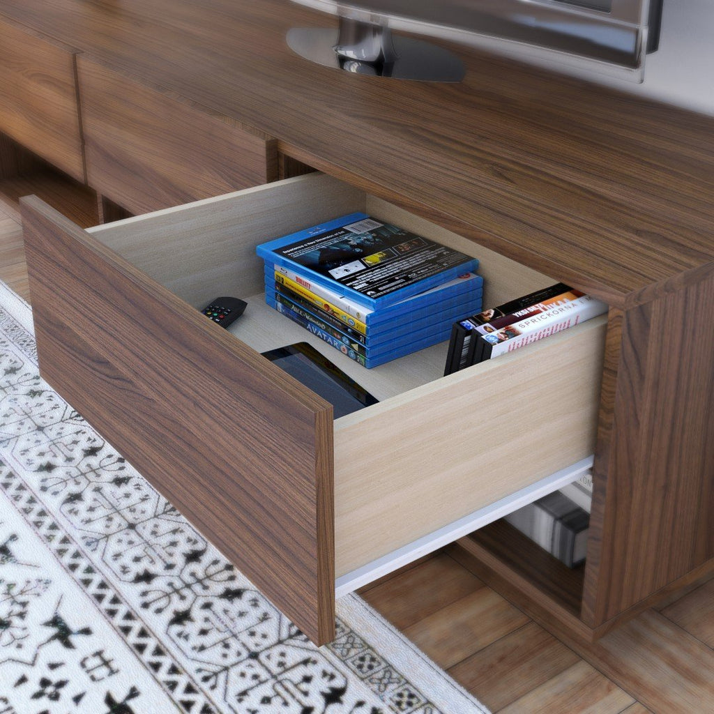 Nexera Rustik 3 Drawers TV Stand, 60", Walnut