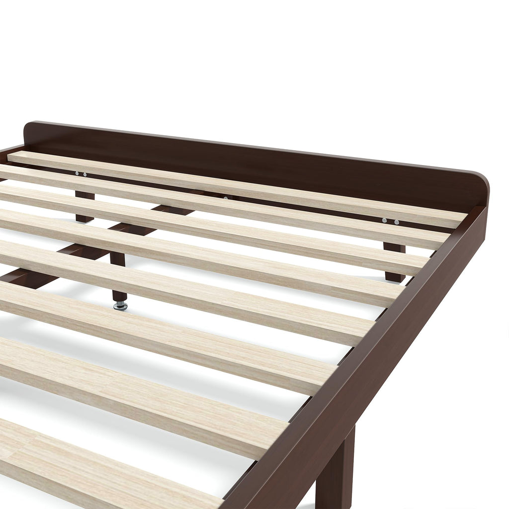 Bellemave Queen Bed Frame with Headboard & Low Footboard, Bamboo Queen Size Bed Frame with Wood Slats Support 800LBS, Japanese Bed Frame Queen Size, No Box Spring Needed, Espresso