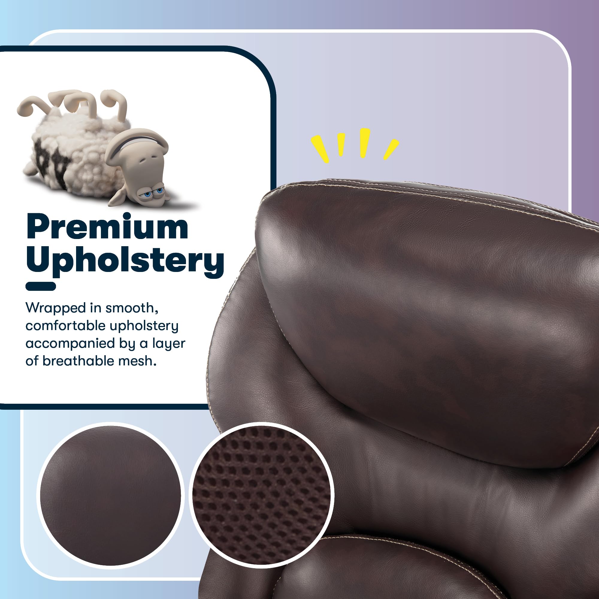 Serta Claremont Ergonomic Executive Office Chair with Back in Motion Technology, Adjustable Mid Back Desk Chair with Lumbar Support, Bonded Leather, Chestnut Brown