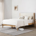KISLOT Bed Frame with Upholstered Headboard