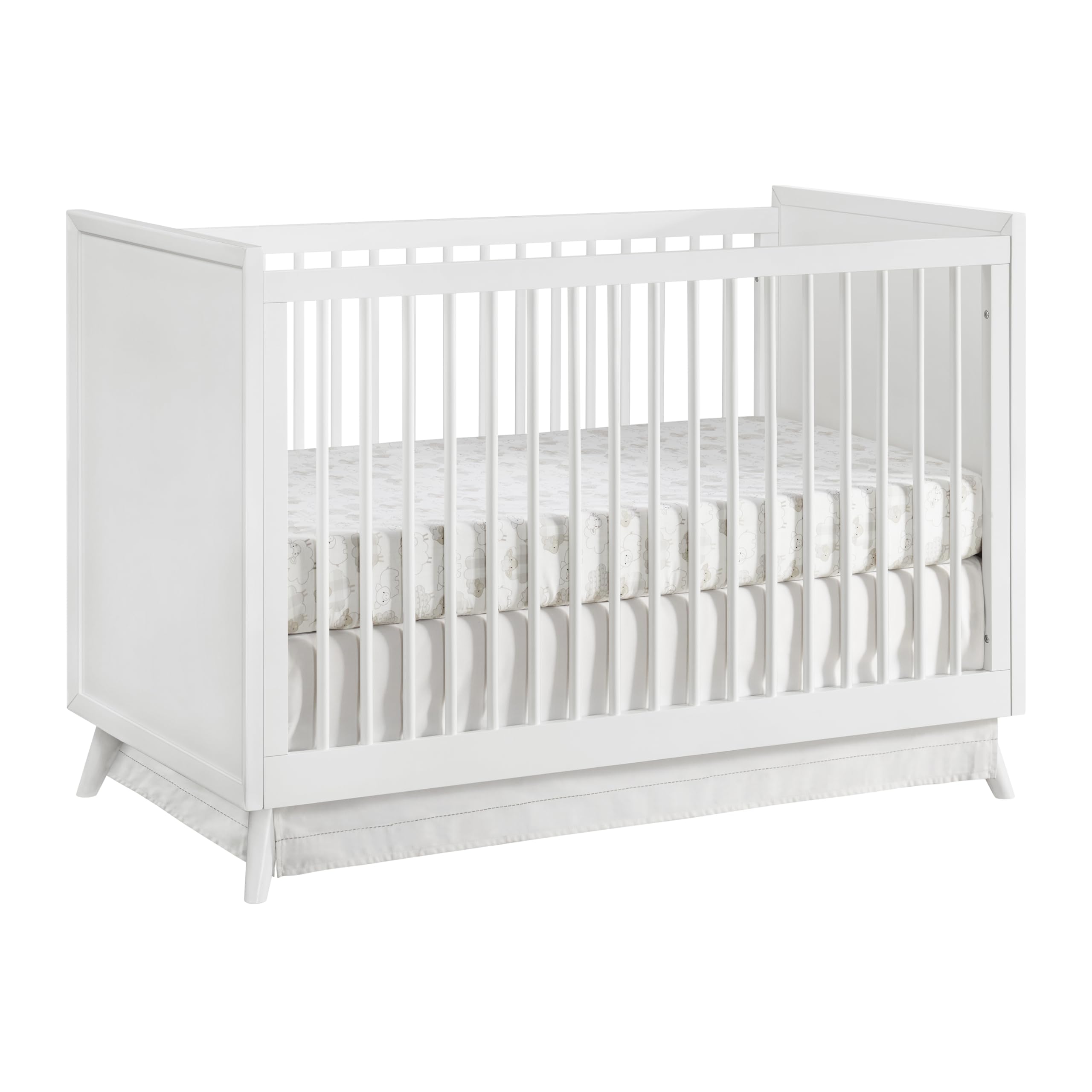 Oxford Baby Dawson Modern 3-in-1 Convertible Island Baby Crib, White, Green Guard Gold Certified