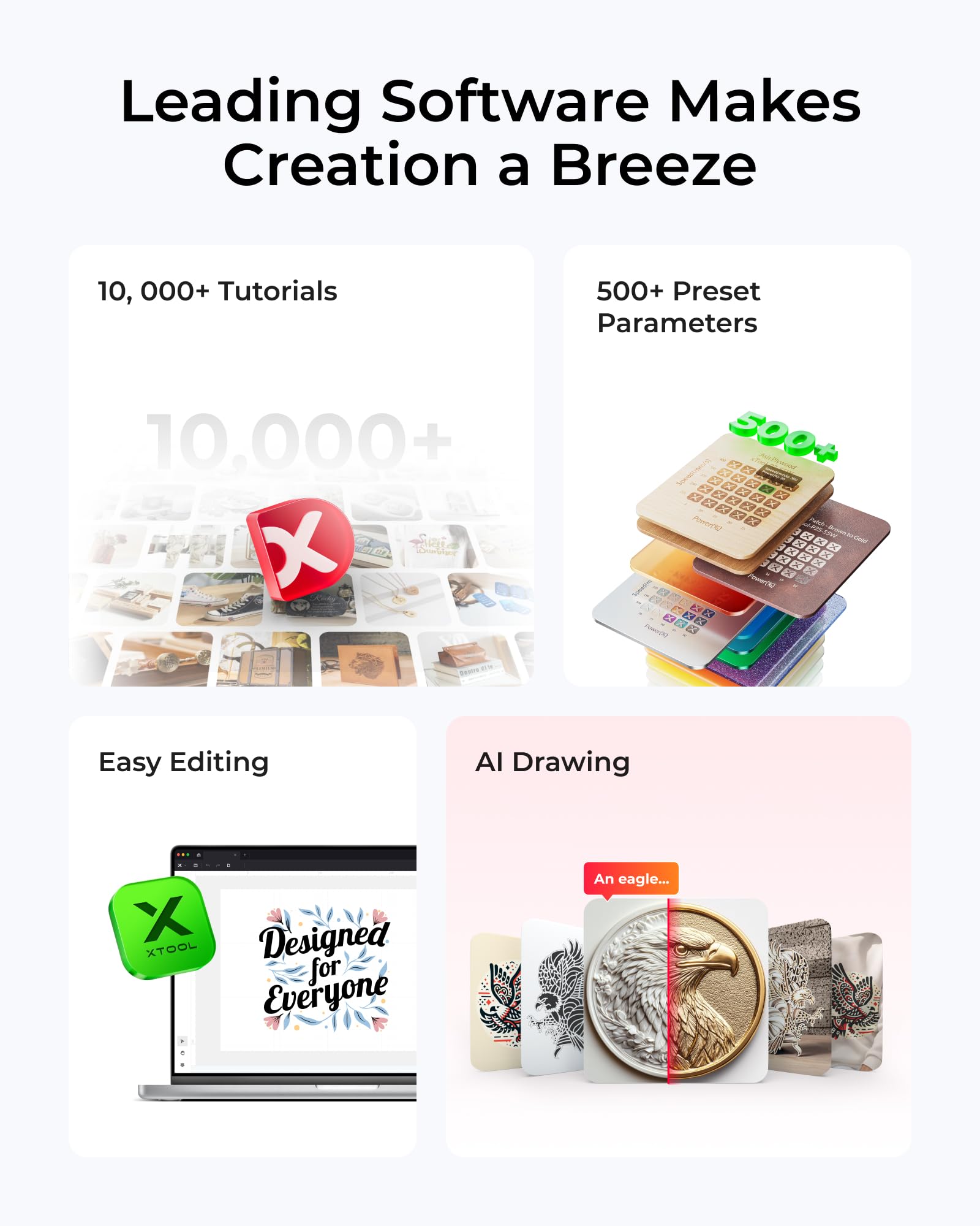 xTool S1 40W Laser Cutter and Laser Engraver for Tumblers, 23.93" x 15.16" Bed Size, 600mm/s Speed, Laser Engraving Machine, Laser Engraver for Wood and Metal, Acrylic, Big Project - Rotary Bundle