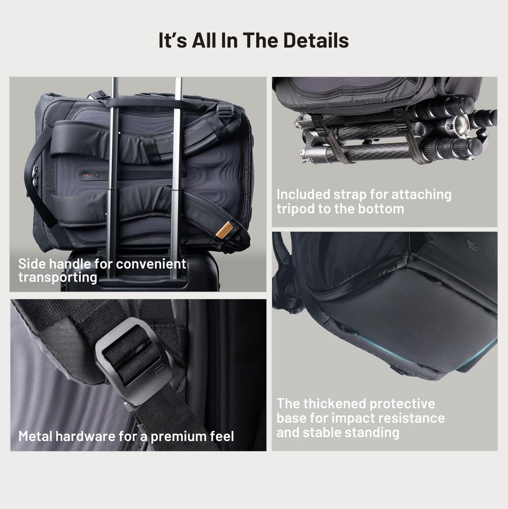 PGYTECH OneGo 2 Camera Backpack 20L with Laptop/iPad Compartment Waterproof Camera Backpack for Urban & Travel Photography – Compatible with Sony/Canon/Nikon/DSLR/SLR Mirrorless Cameras, Sand Khaki