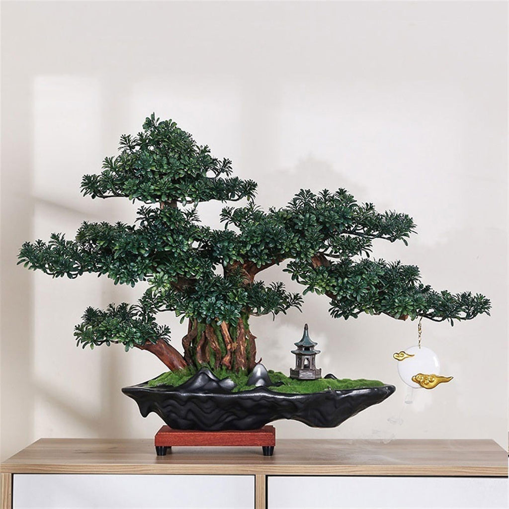 WANGHAI2024M Artificial Trees Modeling High-end Luxury Hotel Living Room Desktop Ornaments Simulation Tree Bonsai Fake Greenery Landscaping Artificial Bonsai