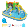 VEVOR Bounce House for Kids, Inflatable Bounce House with Air Blower, Water Slide, Bouncer Castle with Castle Bounces, Basketball Hoop, Splash Pool & Water Ring Toss, for 3 to 4 Kids Ages 3 to 8