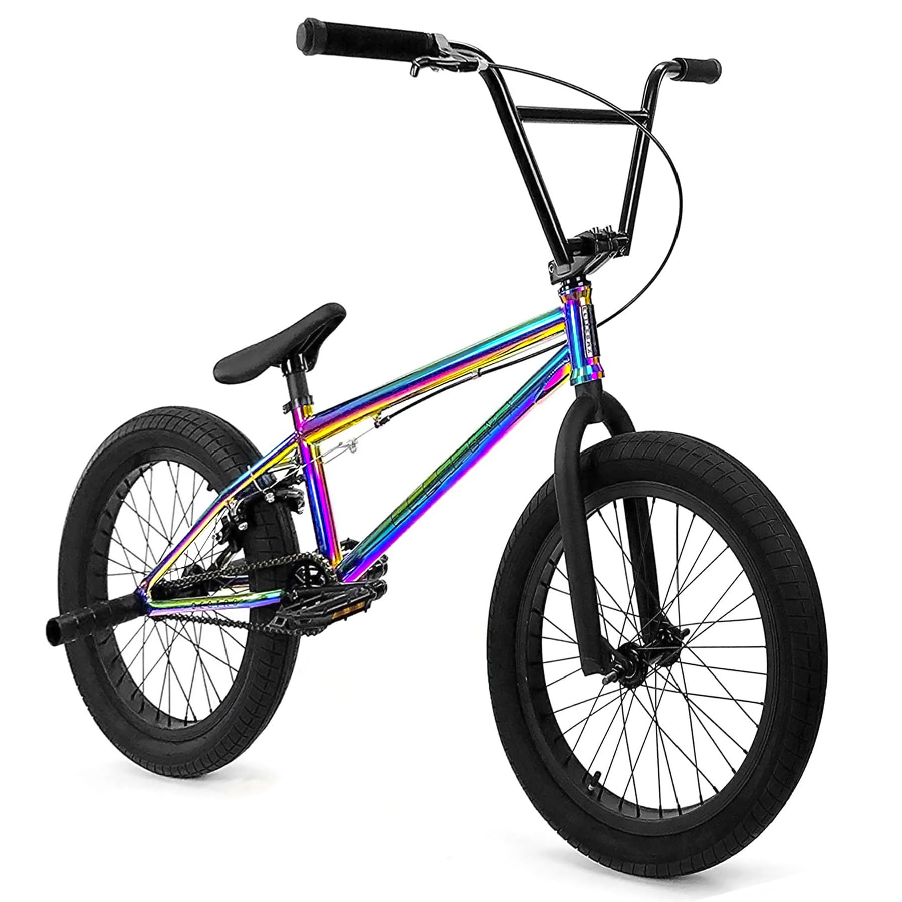 Elite BMX Bicycle 18", 20" & 26" BMX Bike - Freestyle BMX Bike All Models Come with 3 Piece BMX Crankset (20", Oil Slick)