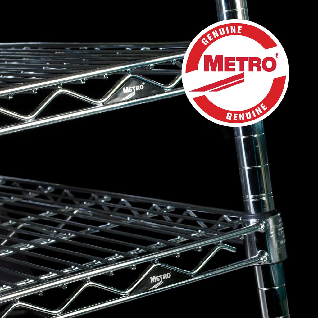 Metro EZ2448NC-4 Super Erecta Industrial Wire Shelving 4-Shelf Convenience Pak, Chrome, 24" x 48" x 74.5"