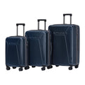 Spyder Traverse 3 Piece Carry On & Checked Suitcase Set with 360° Spinner Wheels, TSA Approved Lock (20 Inch, 25 Inch, 29 Inch), Deep Blue