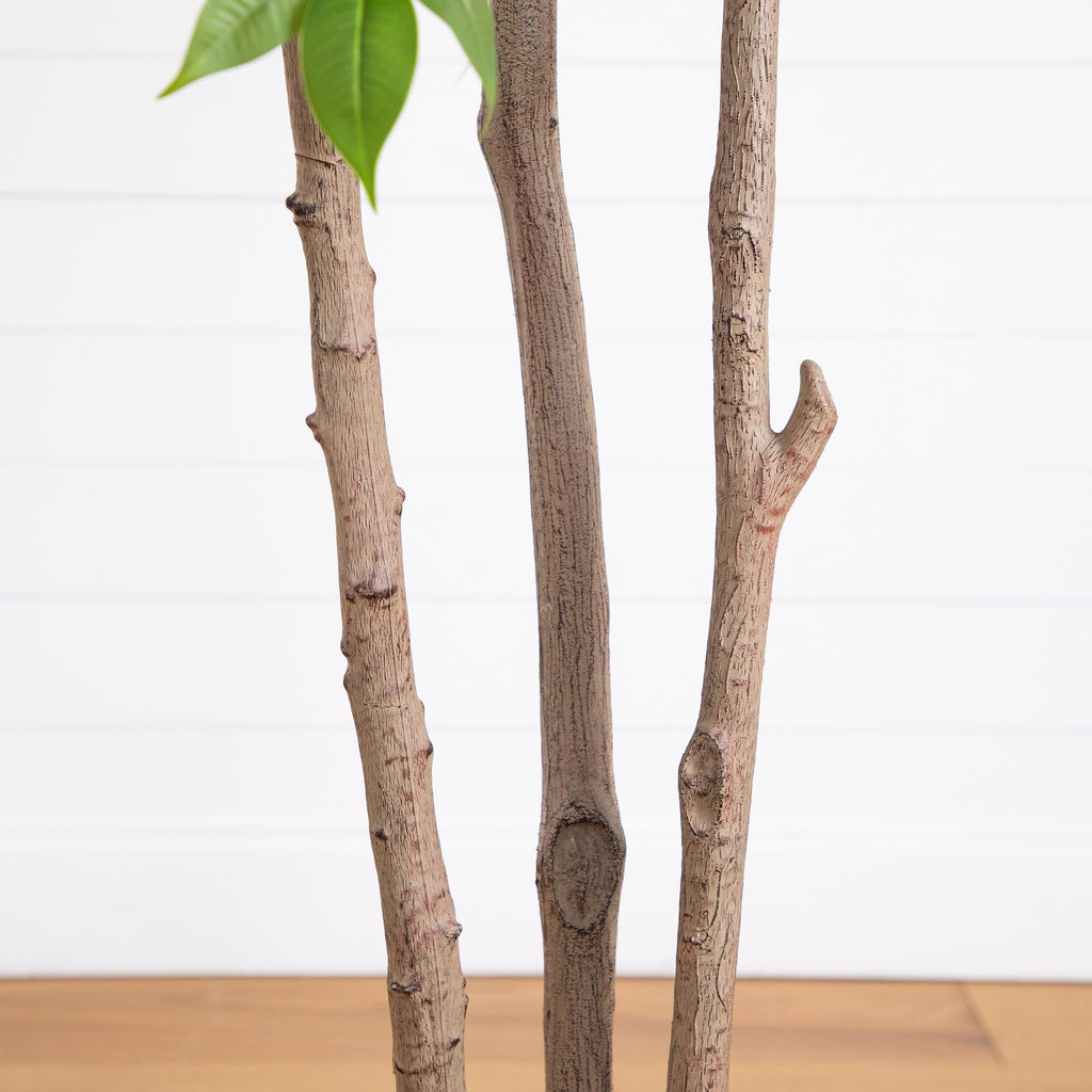Nearly Natural 8ft Artificial Sumac Tree - Lifelike Green Leaves, Flexible Branches, Premium Craftsmanship, Includes Nursery Planter