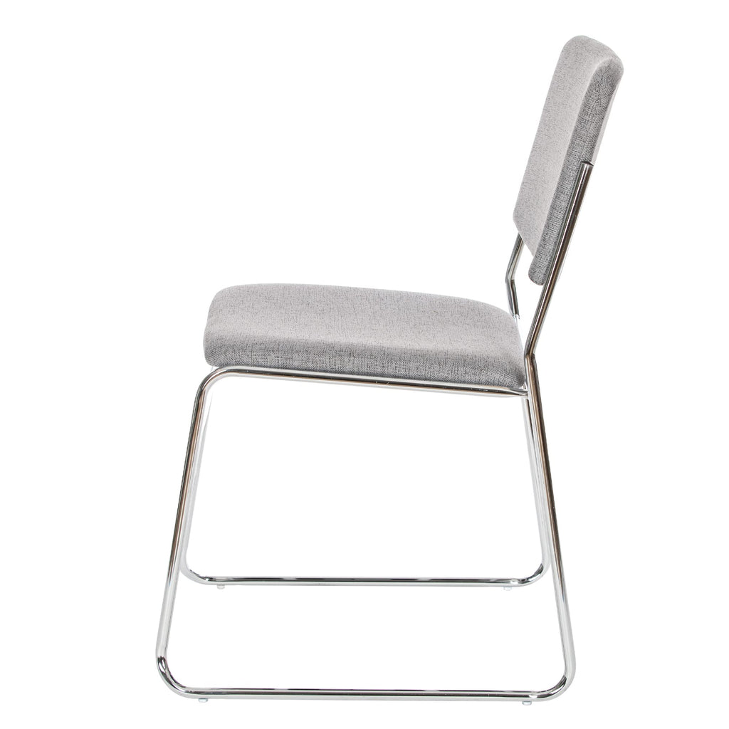 OEF Furnishings OEF8652/2 Commercial-Grade Fabric Padded Stack Chair (Classic Gray, 2-Pack)
