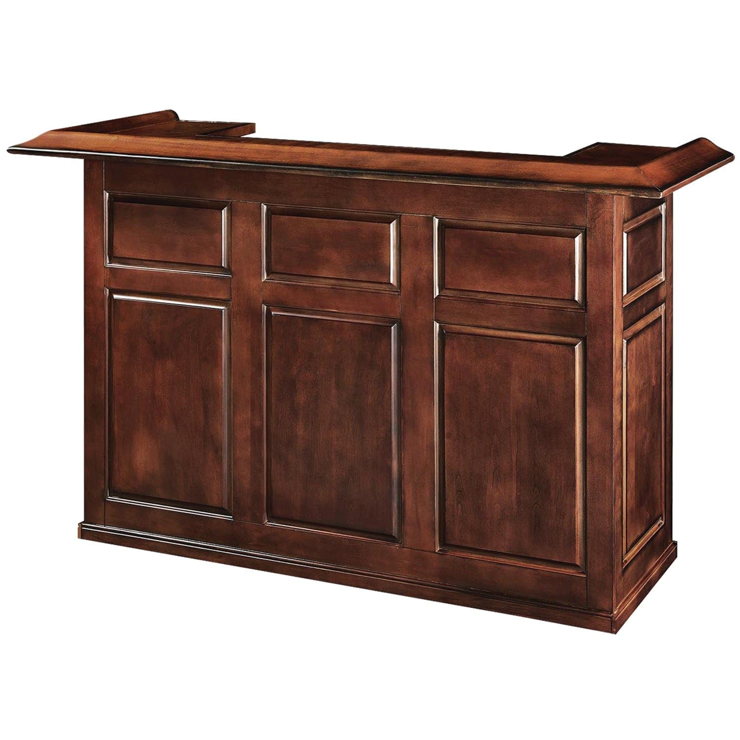 RAM Game Room Dry Bar with mini fridge pocket 72" Chestnut