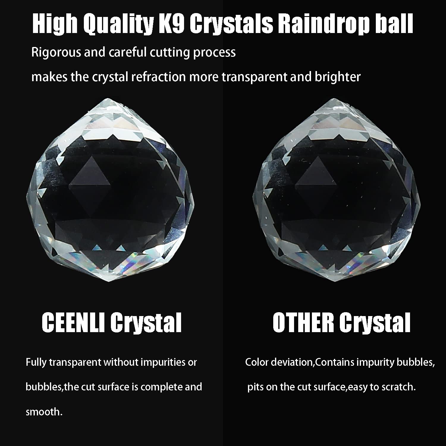 CEENLI 12-Lights Modern Flush Mount Ceiling Light Fixtures,Elegant Crystal Chandelier Pendant Ceiling Lamp for Bedroom,Living Room,Dining Room,Hallway H5.9 x W20 x L20 (Bulbs Not Included) Square