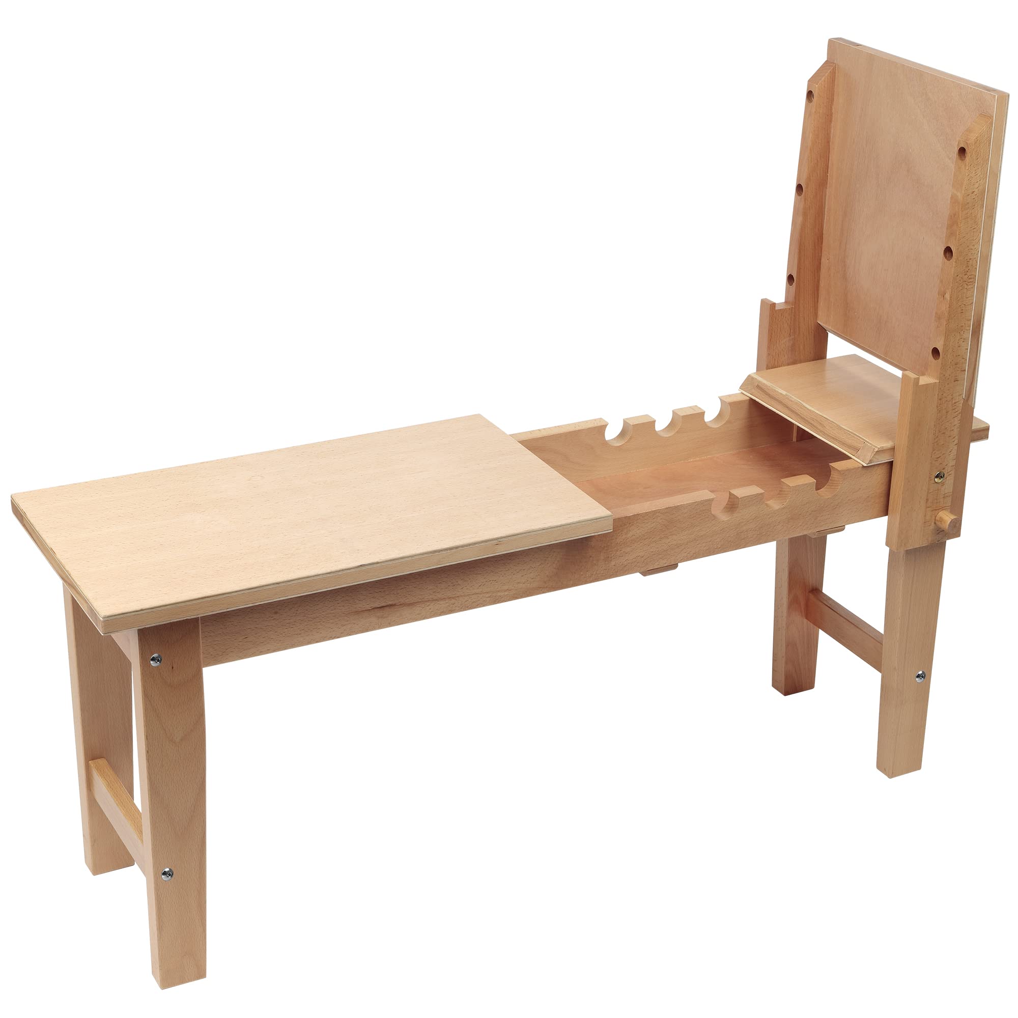 Creative Mark Belgian Art Horse - 40.25" x 11.38" x 17", Beechwood Drawing Bench and Easel with Sturdy Construction, Permanent Legs, 120/90-Degree Angles, Wooden Locking Pin, Built-in Storage (2)